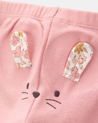 Baby Girl 3-Piece Floral Mouse Little Character Set® - Pink