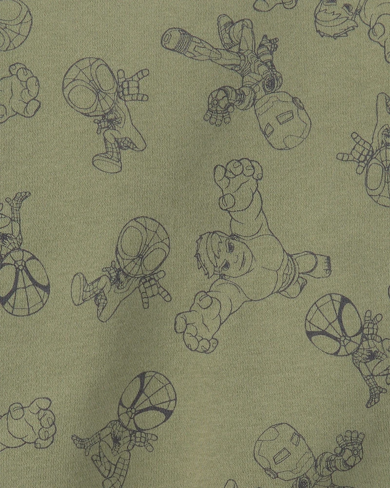 Toddler Boy ©Marvel French Terry Pullover Sweatshirt - Green