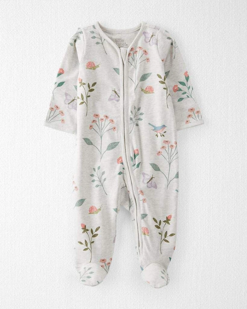 Baby Girl Organic Cotton Sleep & Play Pajamas