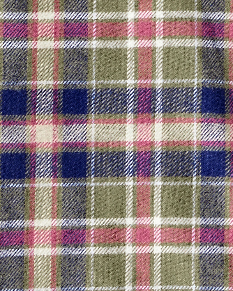 Toddler Boy Plaid Cotton Long-Sleeve Button-Down Shirt