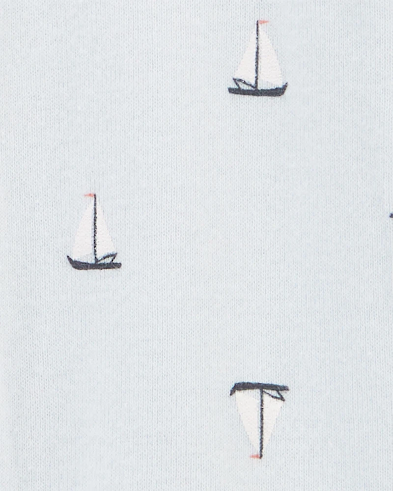 Baby Preemie Sailboat Sleeper Gown