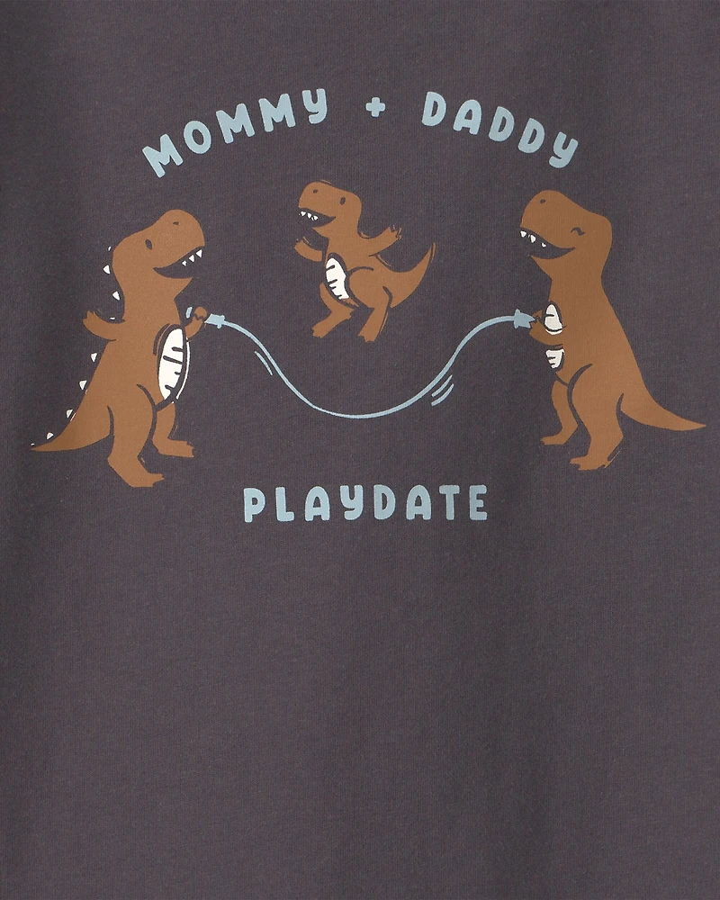 Toddler Boy Dinosaur Long-Sleeve Graphic Tee - Grey