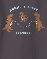 Toddler Boy Dinosaur Long-Sleeve Graphic Tee - Grey
