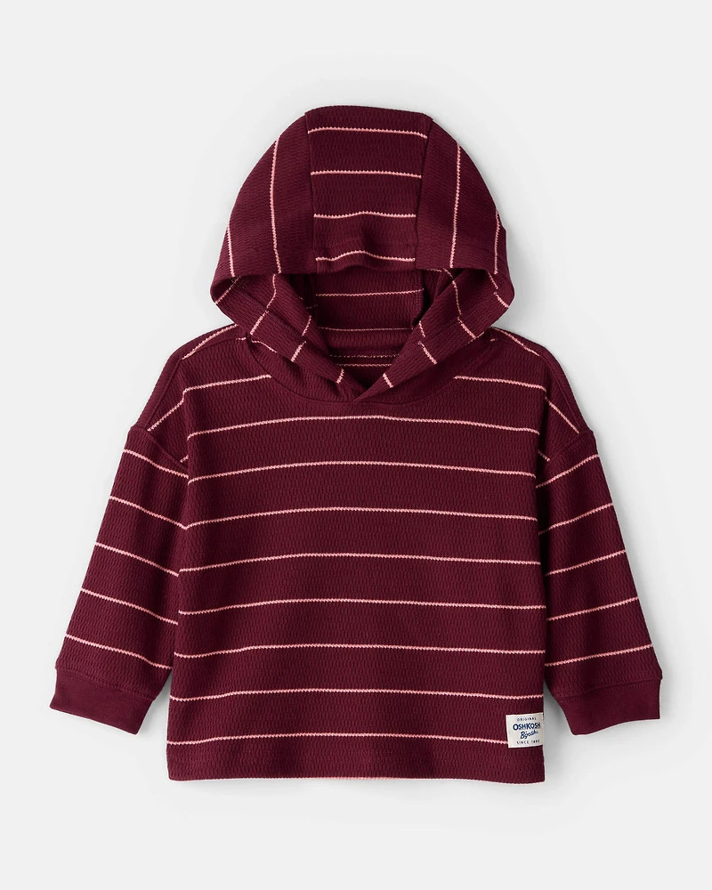 Baby Striped Long-Sleeve Hooded Top