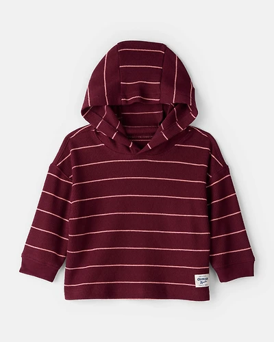 Baby Striped Long-Sleeve Hooded Top