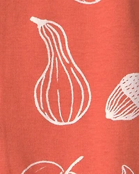 Baby Organic Cotton Sleep & Play Pajamas in Autumn Gourds