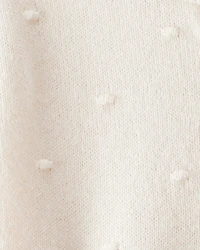 Baby Girl Cotton Long-Sleeve Jumpsuit - Ivory