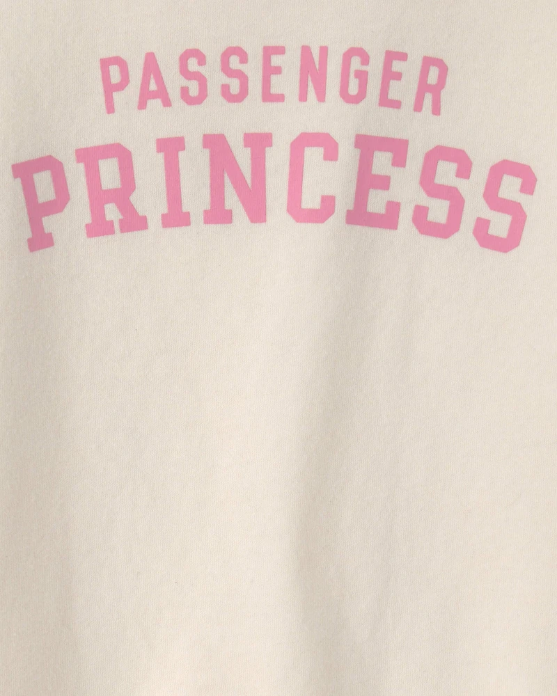 Toddler Girl 'Passenger Princess' Graphic Tee - Cream