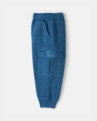Baby Boy French Terry  Cargo Knit Joggers - Blue