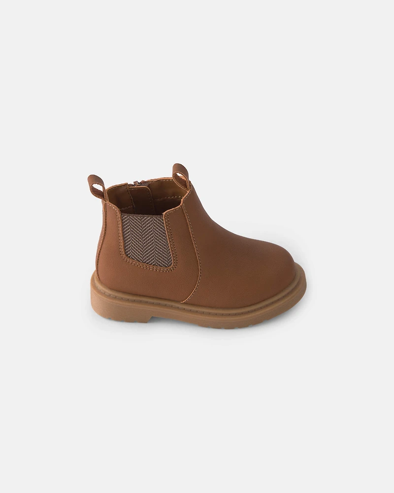 Toddler Boy Ankle Boots - Brown