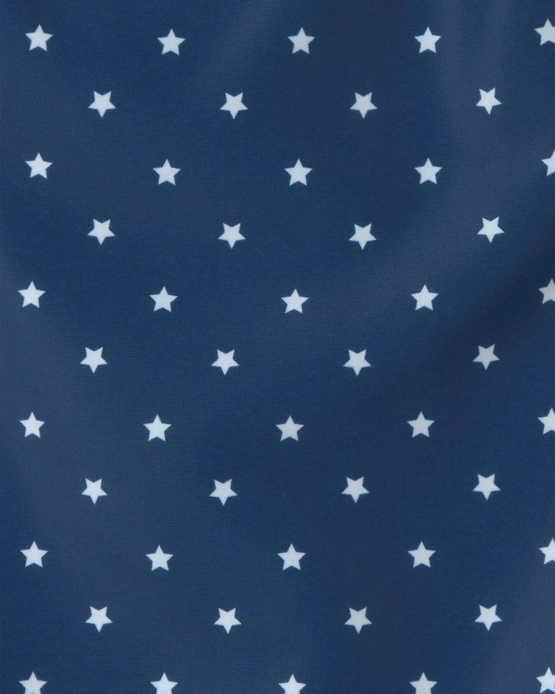 Girls American Flag 1-Piece Swimsuit - Red/White/Blue