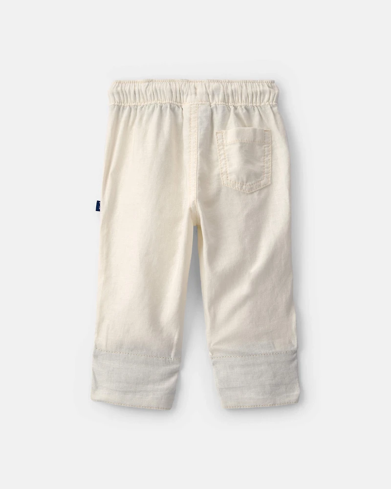 Baby Linen Pants - Cream
