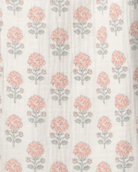 Girls Organic Cotton Gauze Jumpsuit in Rosebud Petal Print