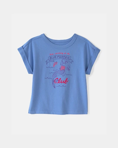 Toddler Girl Mermaid Top - Blue
