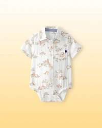 Baby Boy Disney© Winnie the Pooh Button-Down Bodysuit - White