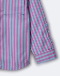 Toddler Boy Button-Down Long-Sleeve Shirt in Stripes