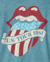 Boys Rolling Stones Graphic Tee - Turquoise
