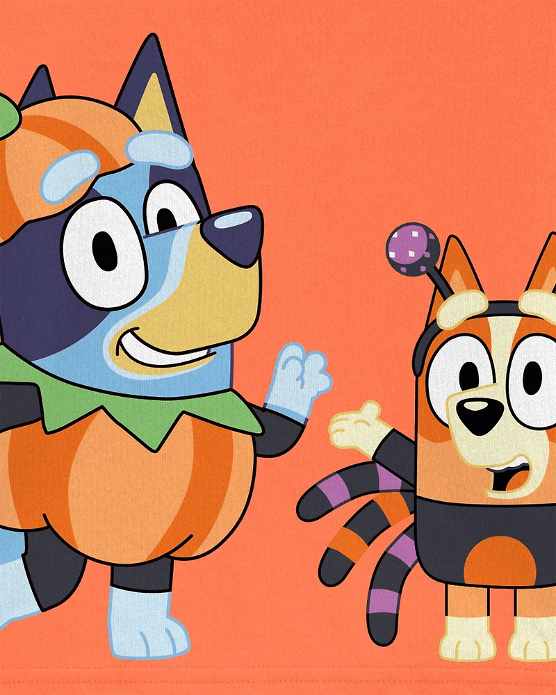 Toddler Boy Halloween Bluey Short-Sleeve Graphic Tee - Orange