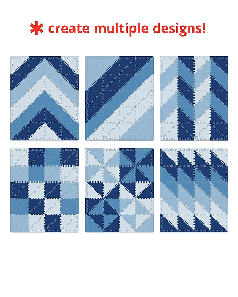 Playspot Geo Foam Floor Tiles - Blue Ombre