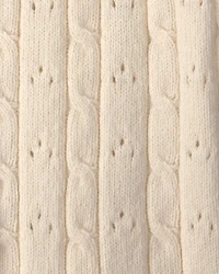Baby Girl Fair Isle Cardigan Sweater - Cream