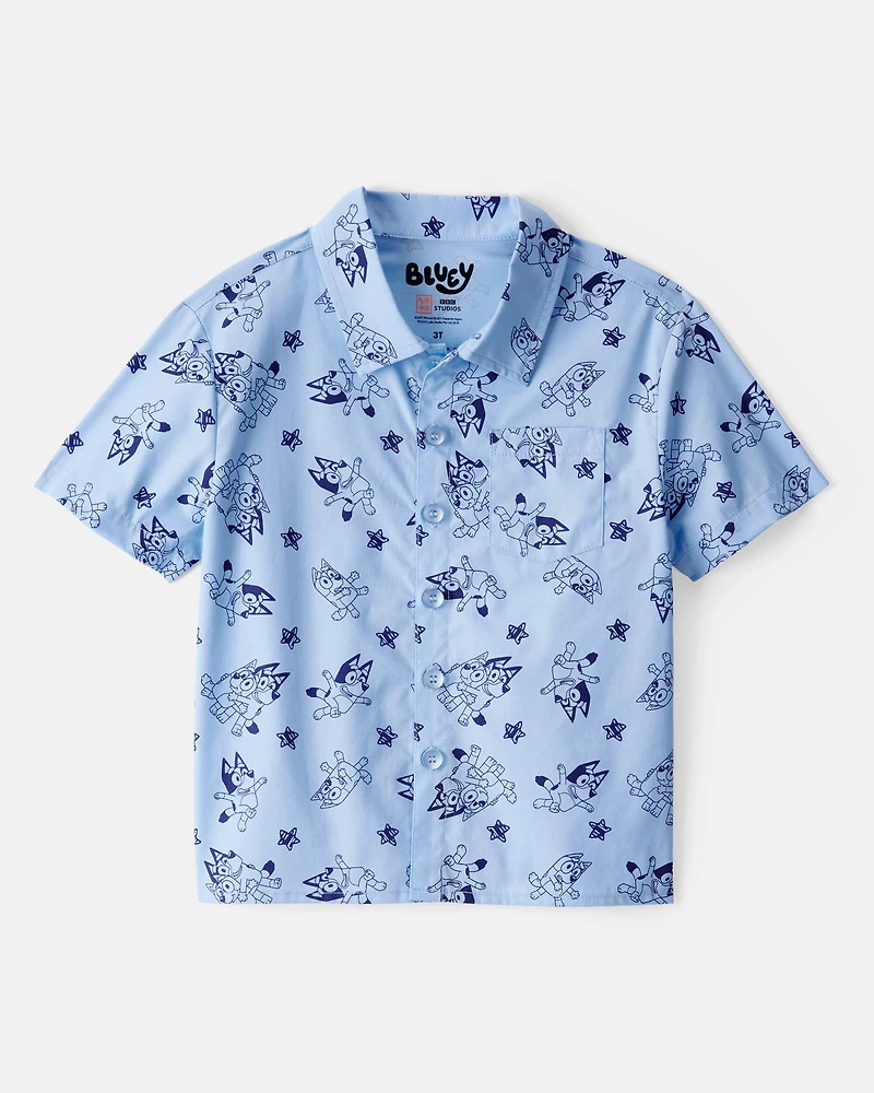 Toddler Boy Bluey Short-Sleeve Shirt - Blue