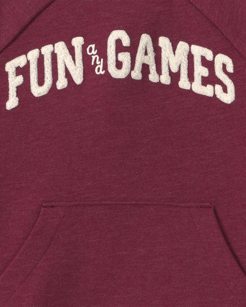 Toddler Boy 'Fun & Games' Pullover Sweatshirt - Burgundy