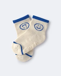 Toddler Emotions Crew Socks - Cream