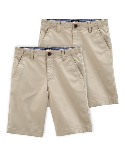 Boys -Pack Stretch Chino Uniform Shorts