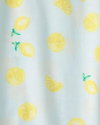 Girls 2-Pack Lemon Loose Fit Night Gown - Blue/Yellow