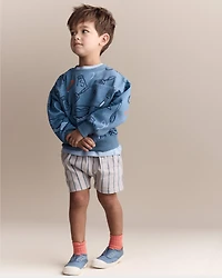 Toddler Baking Wide-Arm Pocket Sweatshirt - Teal