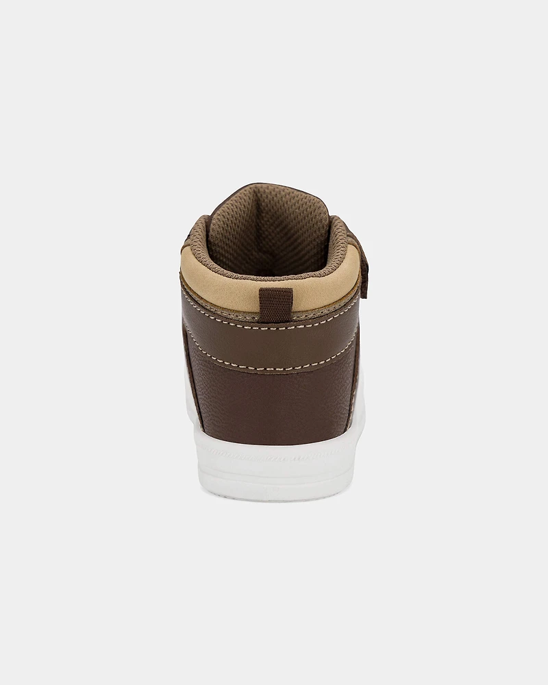 Toddler Boy High Top Sneakers - Brown