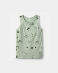Boys Beach Pocket Tank Top - Green