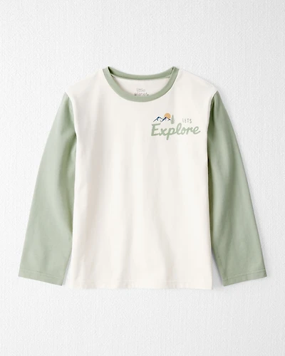 Kid Organic Cotton Let's Explore Long-Sleeve Tee