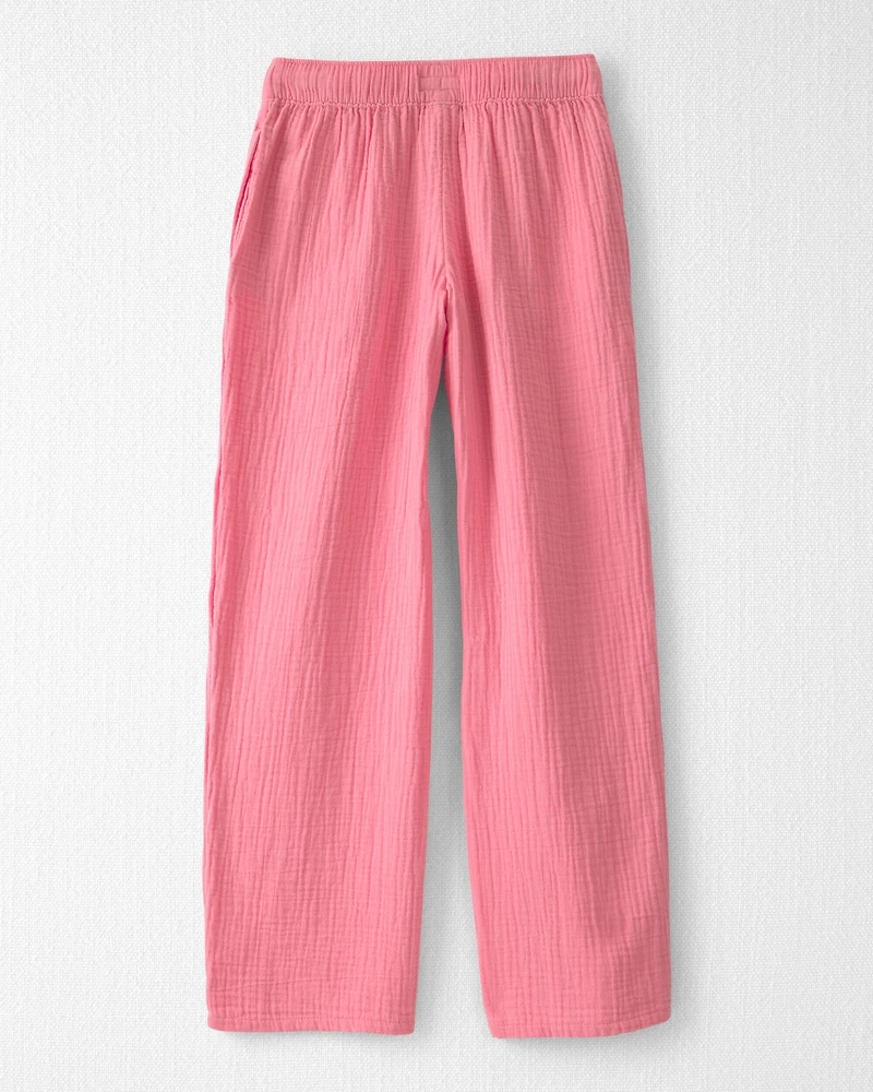 Girls Organic Cotton Gauze Pants