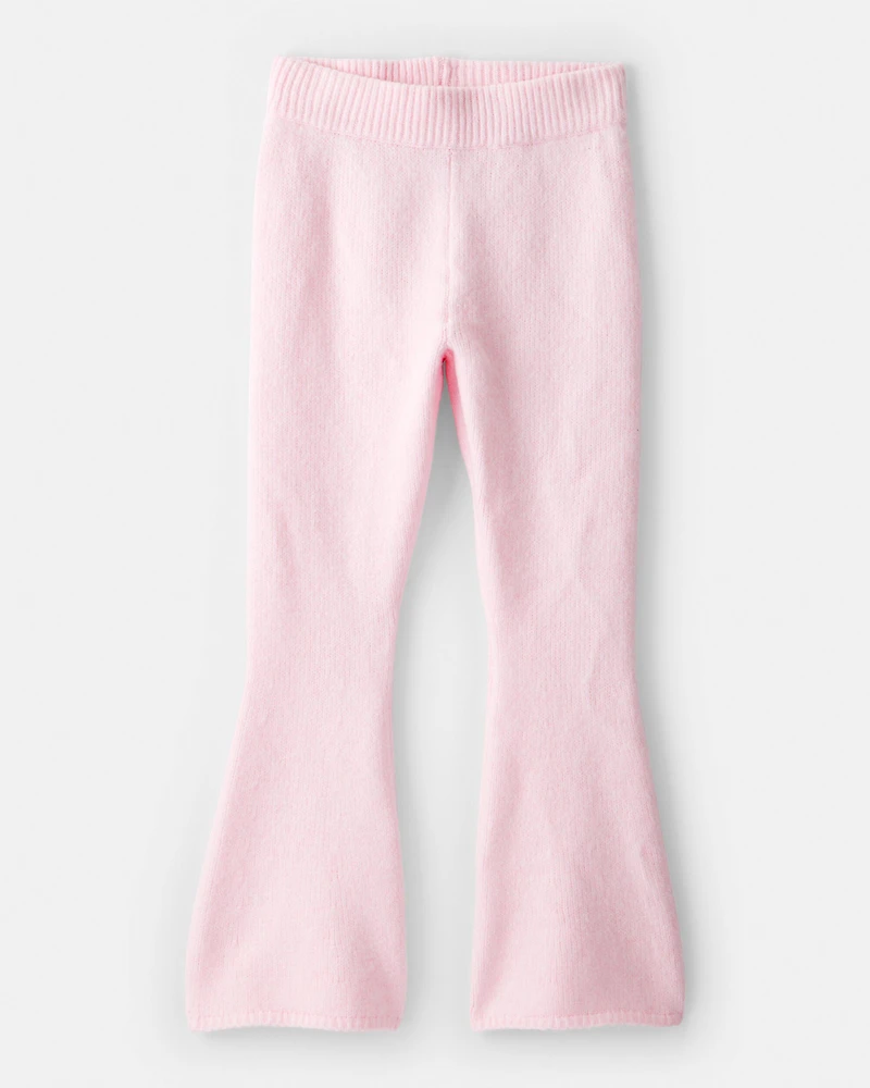 Girls Flared Sweater Knit Pants
