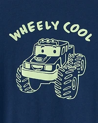 Toddler Boy Monster Truck Graphic Tee - Blue