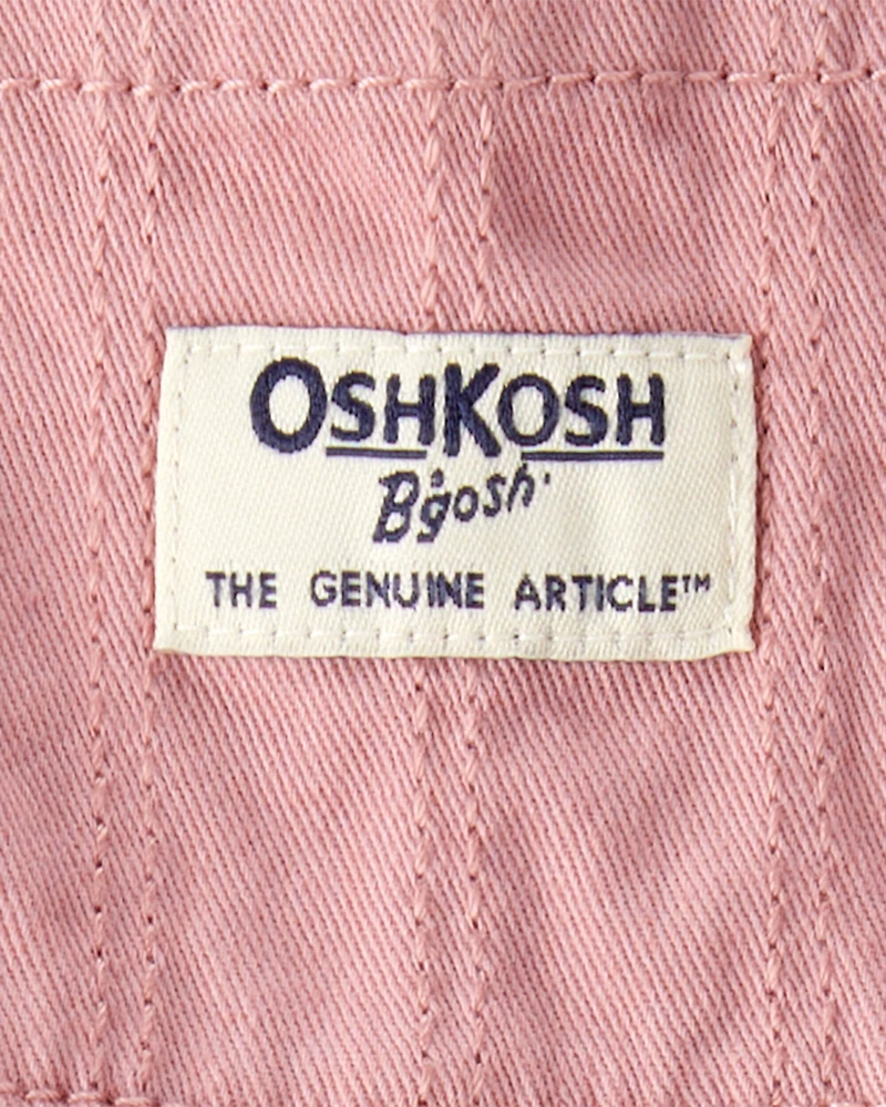 Baby Girl Pleated 100% Cotton Jumper Dress - Pink