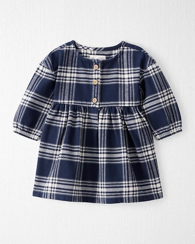 Baby Girl Organic Cotton Flannel Dress