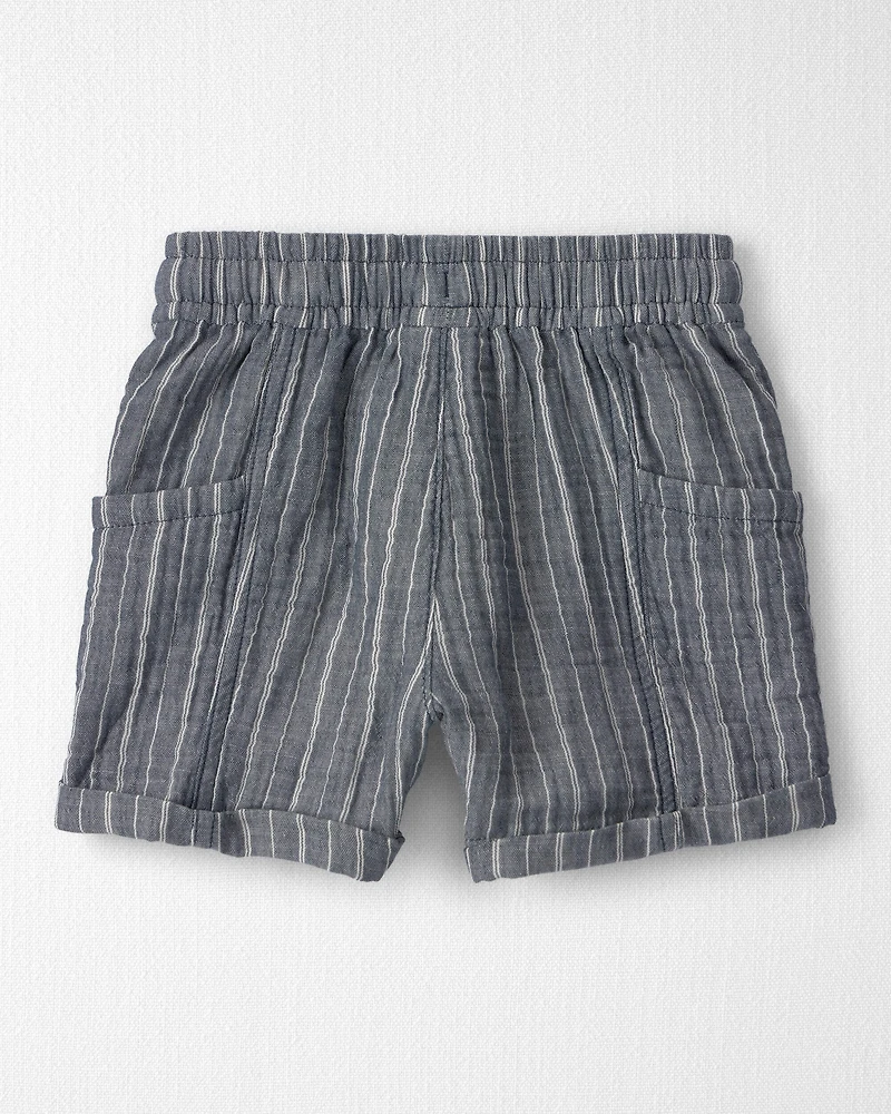 Toddler Boy 2-Piece Organic Cotton Gauze Top & Short Set