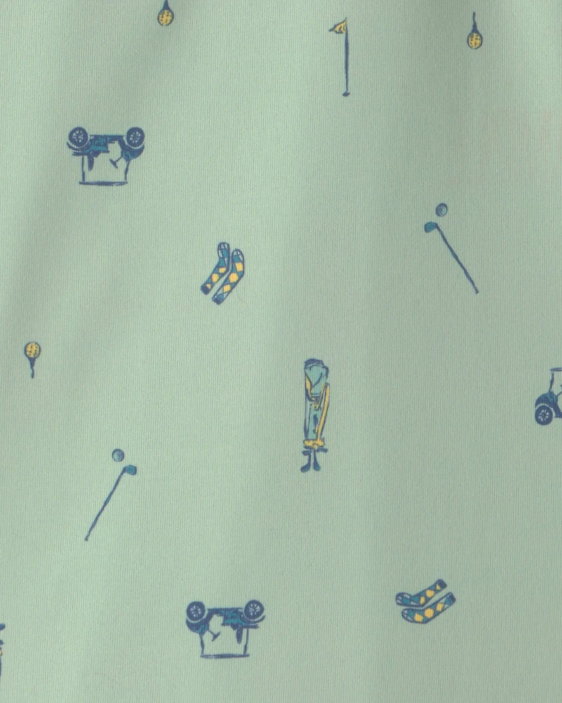 Boys Golf Active Polo Shirt - Green