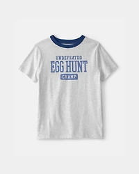 Kid Easter Egg Hunt Graphic Tee - Grey