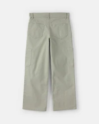 Girls Straight-Leg Cargo Pants - Green