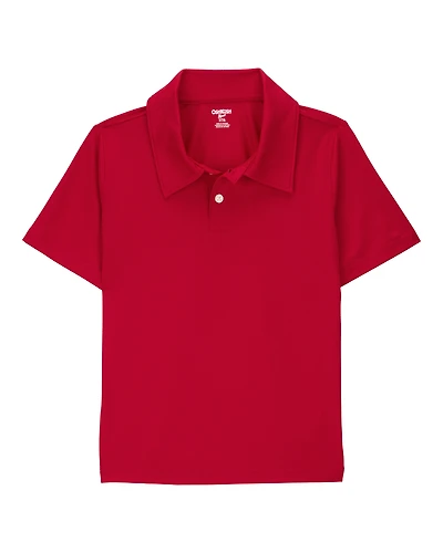 Kid Active Uniform Polo Shirt in Moisture Wicking BeCool™ Fabric - Red