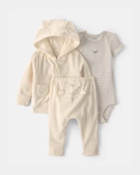 Baby 3-Piece Sheep Terry Layering Set - Ivory