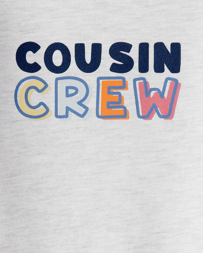 Baby Cousin Crew Long-Sleeve Graphic Bodysuit - Grey