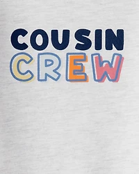 Baby Cousin Crew Long-Sleeve Graphic Bodysuit - Grey