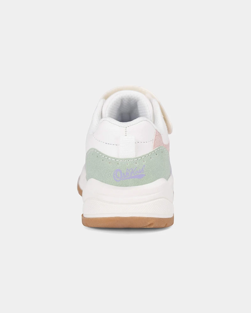 Toddler Girl Color Block Sneakers - White