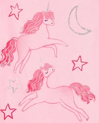 Toddler Girl 4-Piece Unicorn Cotton Pajamas