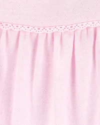 Baby 2-Piece Pointelle Bodysuit & Embroidered Hem Pants Set