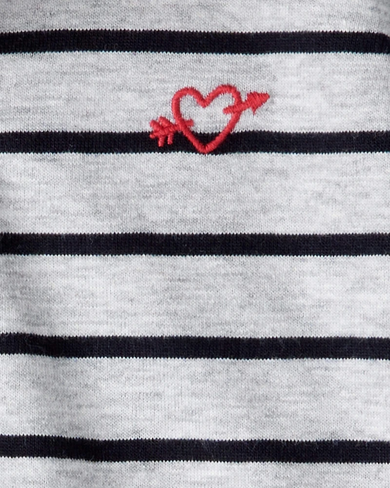 Baby Boy 2-Piece Striped Bodysuit & Pant Set - Grey